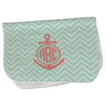 Chevron & Anchor Burp Cloth - Fleece w/ Monogram