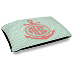 Chevron & Anchor Dog Bed w/ Monogram