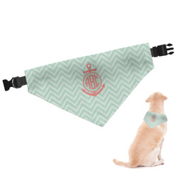 Chevron & Anchor Dog Bandana - Medium (Personalized)