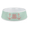 Chevron & Anchor Plastic Pet Bowls - Large - MAIN