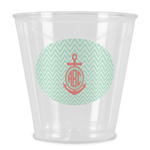 Chevron & Anchor Plastic Shot Glass (Personalized)