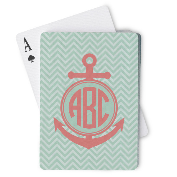 Custom Chevron & Anchor Playing Cards (Personalized)