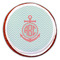 Chevron & Anchor Printed Icing Circle - Large - On Cookie