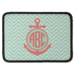 Chevron & Anchor Iron On Rectangle Patch w/ Monogram