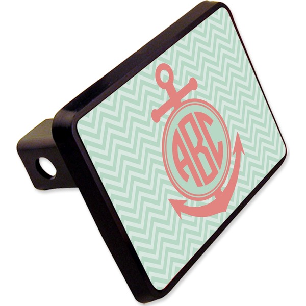 Custom Chevron & Anchor Rectangular Trailer Hitch Cover - 2" (Personalized)