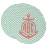 Chevron & Anchor Round Paper Coasters w/ Monograms