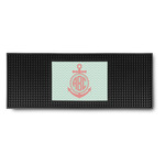 Chevron & Anchor Rubber Bar Mat (Personalized)