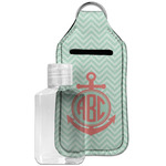 Chevron & Anchor Hand Sanitizer & Keychain Holder - Large (Personalized)