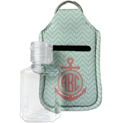 Chevron & Anchor Hand Sanitizer & Keychain Holder (Personalized)