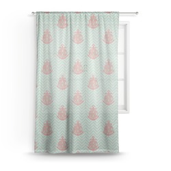 Chevron & Anchor Sheer Curtain - 50"x84" (Personalized)