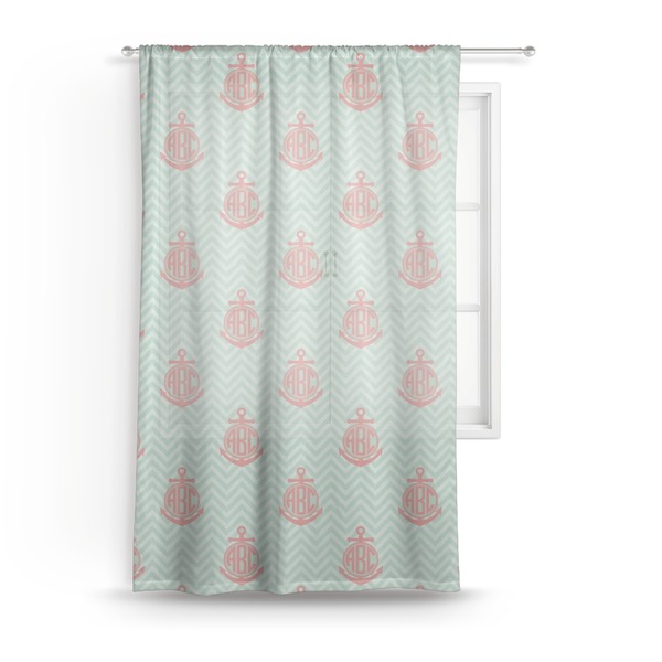 Custom Chevron & Anchor Sheer Curtain (Personalized)