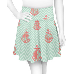 Chevron & Anchor Skater Skirt - X Small (Personalized)
