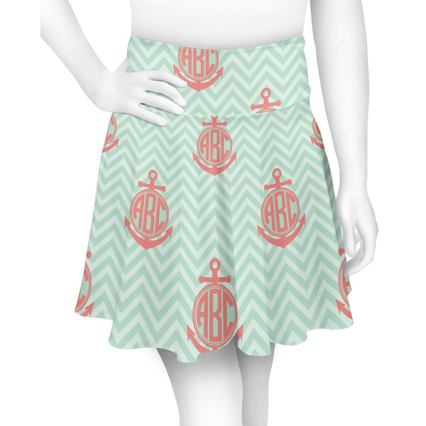 Custom Chevron & Anchor Skater Skirt - X Large (Personalized)