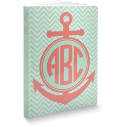 Chevron & Anchor Softbound Notebook - 7.25" x 10" (Personalized)
