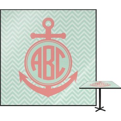 Chevron & Anchor Square Table Top - 30" (Personalized)