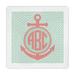 Chevron & Anchor Standard Decorative Napkins (Personalized)