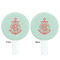 Chevron & Anchor White Plastic 7" Stir Stick - Double Sided - Round - Front & Back