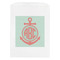 Chevron & Anchor White Treat Bag - Front View