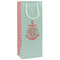 Chevron & Anchor Wine Gift Bag - Matte - Main