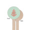 Chevron & Anchor Wooden 6" Stir Stick - Round - Single Sided - Front & Back