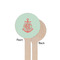 Chevron & Anchor Wooden 7.5" Stir Stick - Round - Single Sided - Front & Back