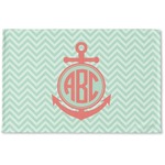 Chevron & Anchor Woven Mat (Personalized)