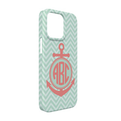 Chevron & Anchor iPhone Case - Plastic - iPhone 13 (Personalized)