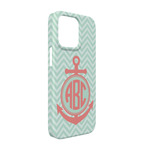 Chevron & Anchor iPhone Case - Plastic - iPhone 13 Pro (Personalized)