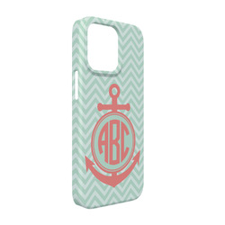 Chevron & Anchor iPhone Case - Plastic - iPhone 13 Pro (Personalized)