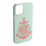 Chevron & Anchor iPhone Case - Plastic (Personalized)