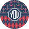 Anchors & Argyle 1" Multipurpose Round Labels - Single Sticker