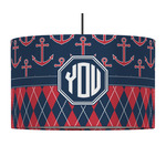 Anchors & Argyle 12" Drum Pendant Lamp - Fabric (Personalized)