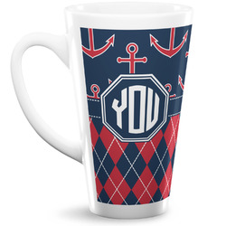 Anchors & Argyle Latte Mug (Personalized)