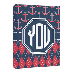 Anchors & Argyle Canvas Print - 16x20 (Personalized)