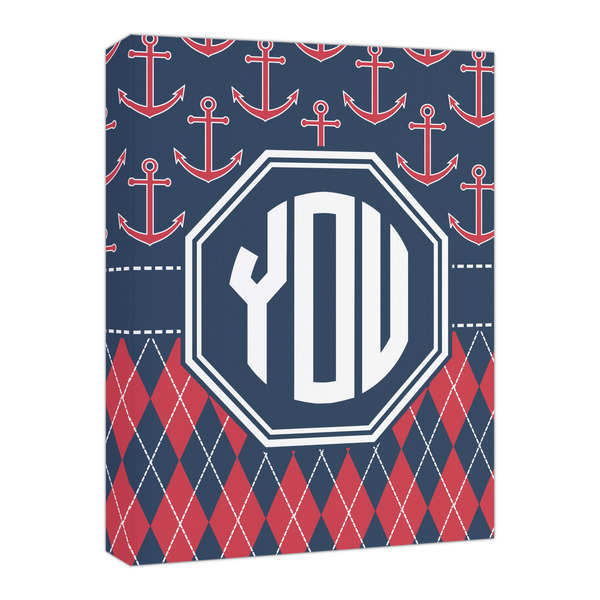 Custom Anchors & Argyle Canvas Print - 16x20 (Personalized)