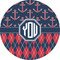 Anchors & Argyle 2" Multipurpose Round Labels - Single Sticker