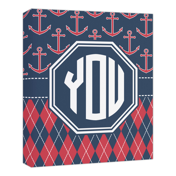 Custom Anchors & Argyle Canvas Print - 20x24 (Personalized)