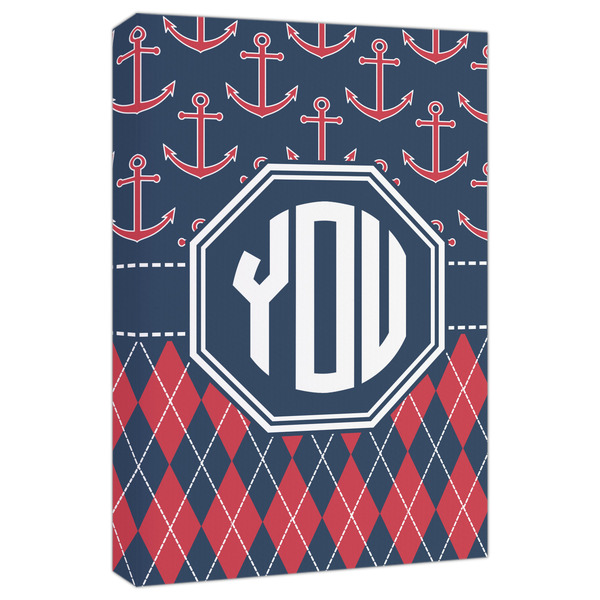 Custom Anchors & Argyle Canvas Print - 20x30 (Personalized)