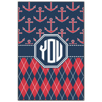 Anchors & Argyle Wood Print - 20x30 (Personalized)