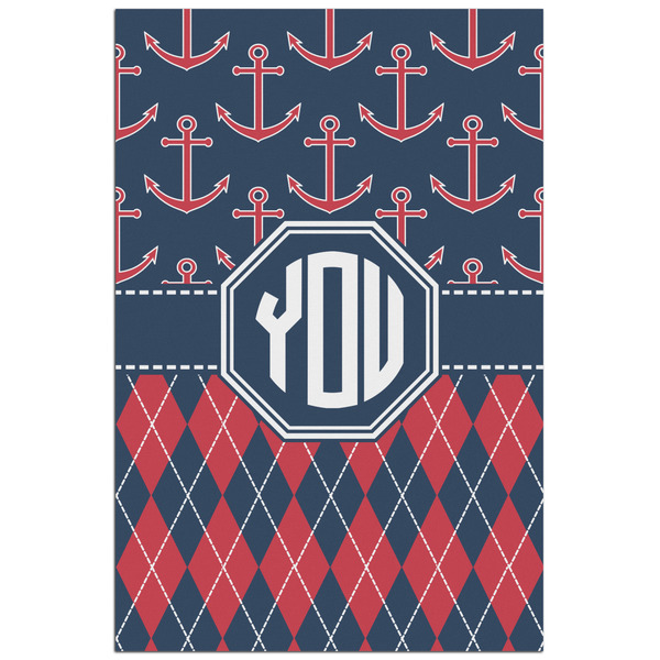 Custom Anchors & Argyle Poster - Matte - 24x36 (Personalized)