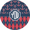 Anchors & Argyle 3" Multipurpose Round Labels - Single Sticker