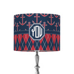 Anchors & Argyle 8" Drum Lamp Shade - Fabric (Personalized)