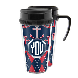 Anchors & Argyle Acrylic Travel Mug (Personalized)