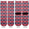 Anchors & Argyle Adult Crew Socks - Double Pair - Front and Back - Apvl