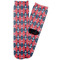 Anchors & Argyle Adult Crew Socks - Single Pair - Front and Back