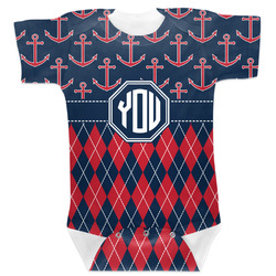Anchors & Argyle Baby Bodysuit (Personalized)