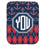 Anchors & Argyle Baby Swaddling Blanket (Personalized)