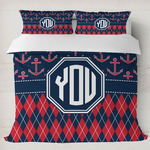 Anchors & Argyle Duvet Cover Set - King (Personalized)