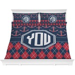 Anchors & Argyle Comforter Set - King (Personalized)