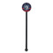 Anchors & Argyle Black Plastic 5.5" Stir Stick - Round - Single Stick